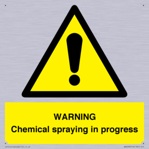 WARNING Chemical spraying in progress